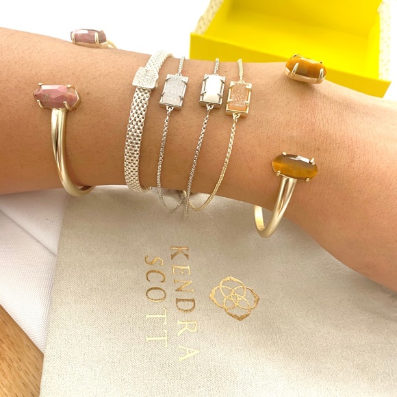 NEW Kendra Scott 14k gold drusy slider bracelet - Picture 6 of 6